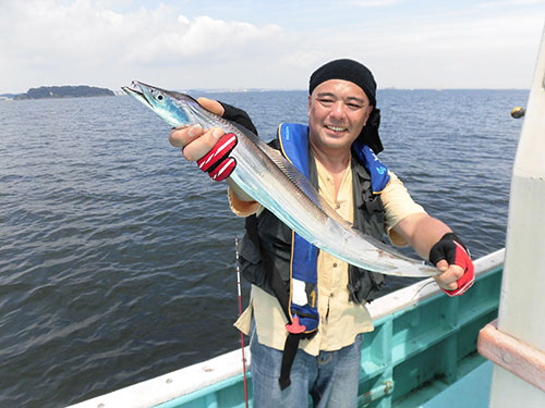 「やっと釣れたぞ!」