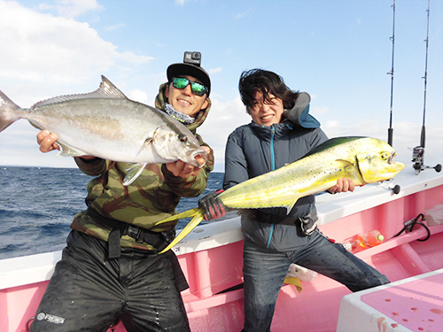 シイラとカンパチ、ダブルヒット!