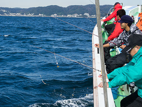 集器、中オモリ等、様々。思い思いの釣り方で攻める