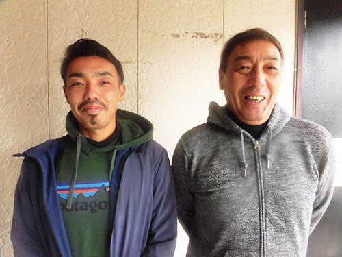 山口新一船長(右)と大地若船長(左)