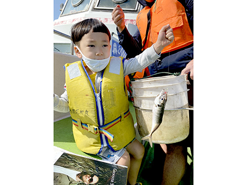パパと一緒に釣ったよ!