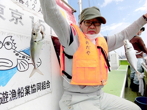 中アジがダブルで釣れたぞ!