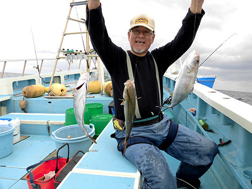今日イチの笑顔、釣れれば嬉しい魚ばかり