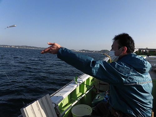 名島周辺、期待の第1投!