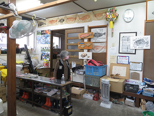 様々な魚拓や剥製、模型が有る店内。ファミリーは喜ぶだろう