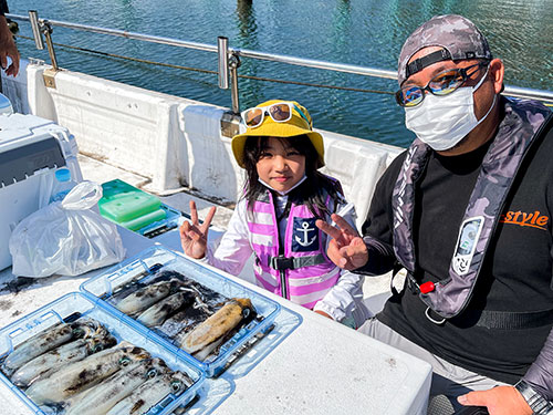 気分転換にも最適!親子でエギング!