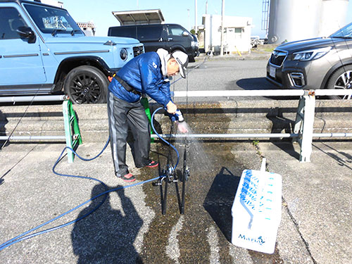 帰港後は道具を水洗いできる