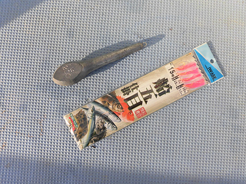船宿で販売している仕掛けとオモリ200号