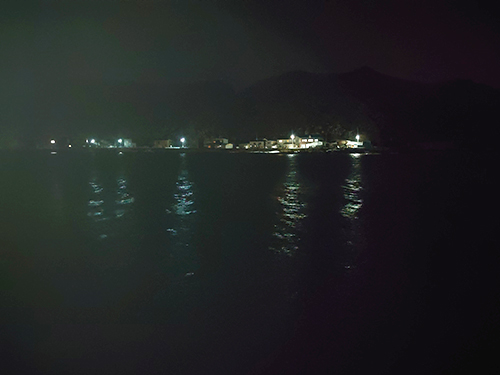 釣り場から見た夜の平内町