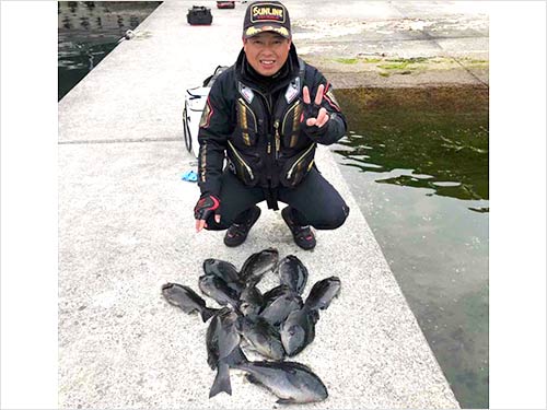 当日の釣果。春が本格化するとともにますます期待が高まる