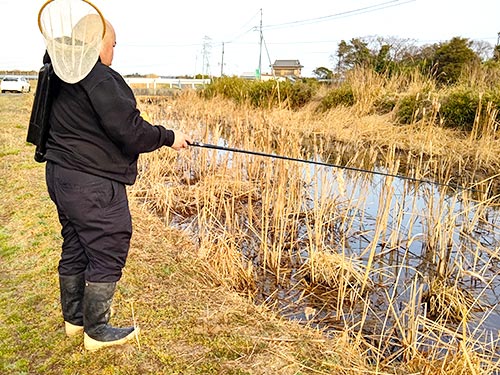 早春のフナの探り釣り