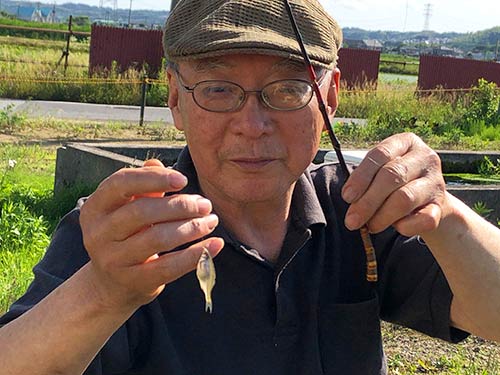 アベレージサイズを釣り上げた師匠