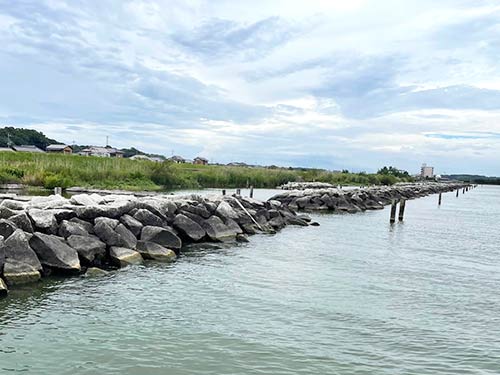 北浦で一番有名なポイント、水原の石積!