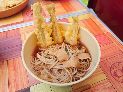 シロギスの天婦羅蕎麦