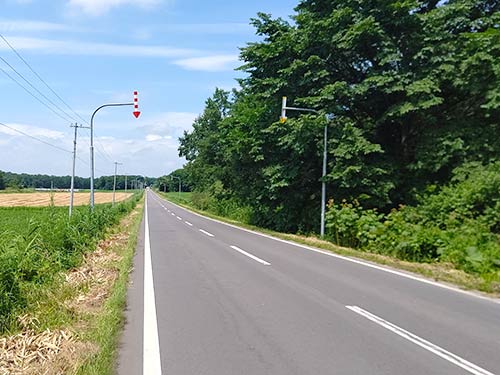 音更IC~十勝川温泉を通る道を進むと…