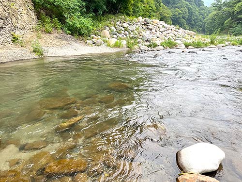 午後に選んだ場所は釣りやすい開けた場所