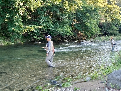 夕マヅメ直前に入った場所。この後、約30m上流でドラマが起きた