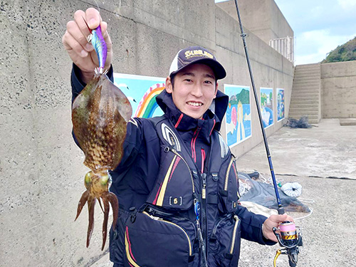 美味しいサイズをゲットした中尾君
