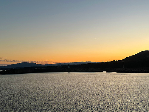 美しき夕暮れ。南国土佐でもだいぶ気温が下がってきた