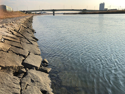 上流側の潮見橋