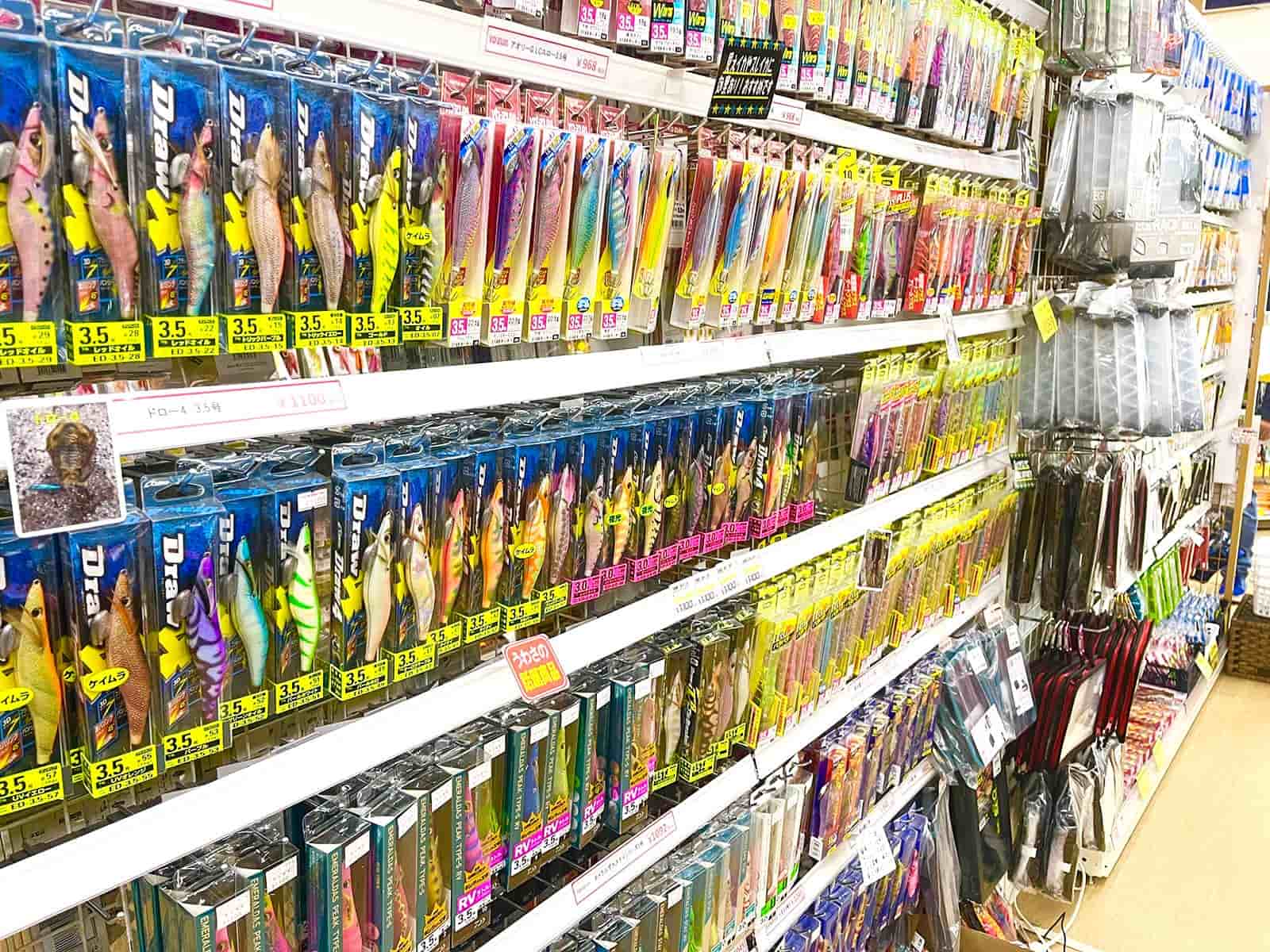 平戸店もエギの品揃えが凄い！