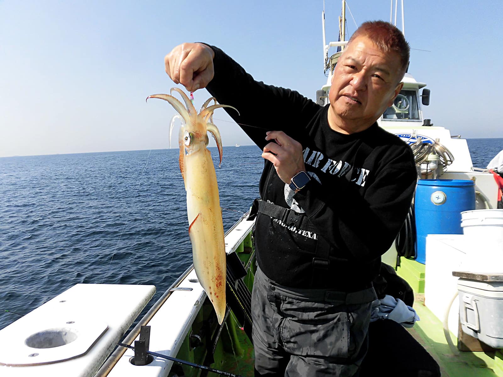 こちらもケンサキイカ!釣れ始めると連発だ!