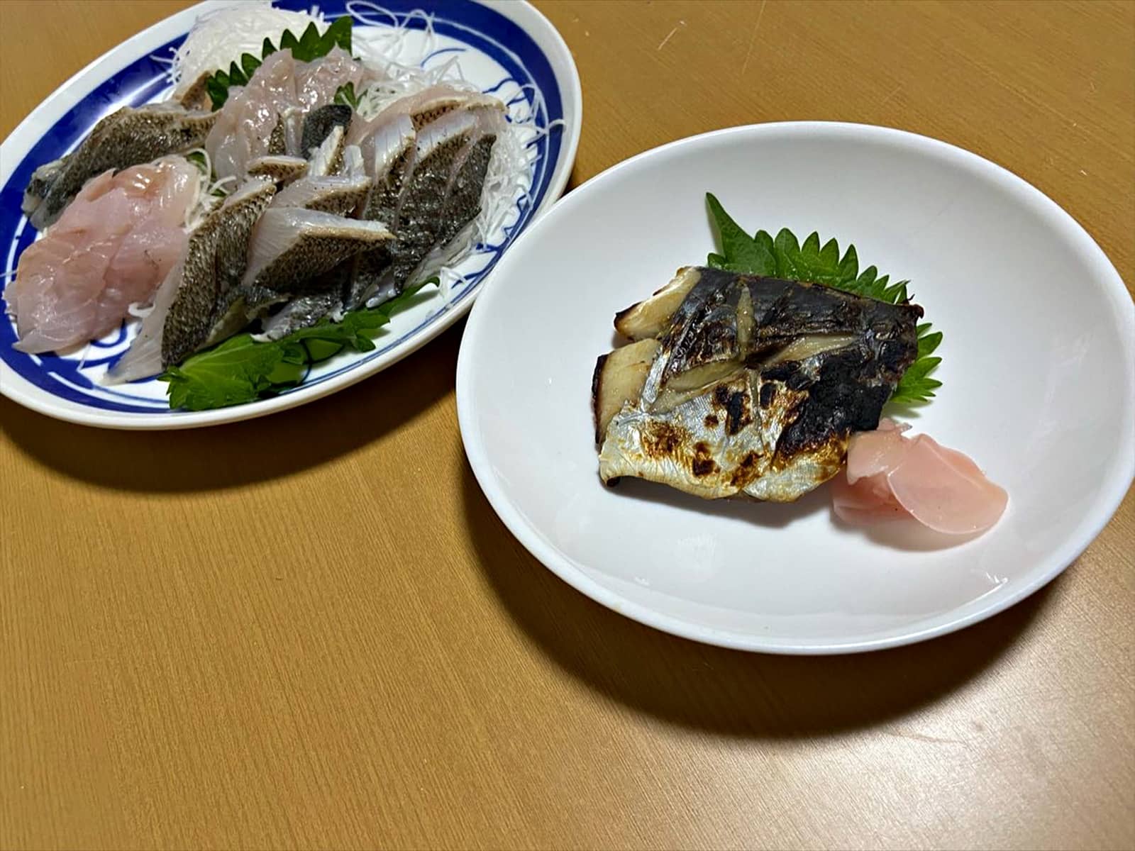 刺し身と西京焼き