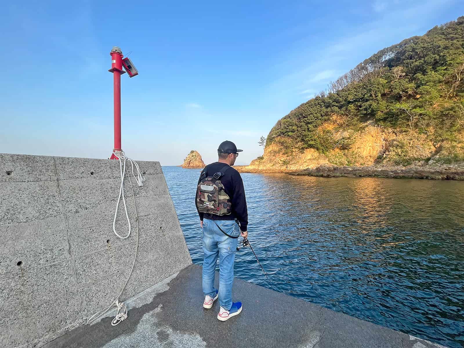 エギのおかげか！？良型のアオリイカ2杯がチェイス！あと数cmの所で海へとお帰りになってしまった