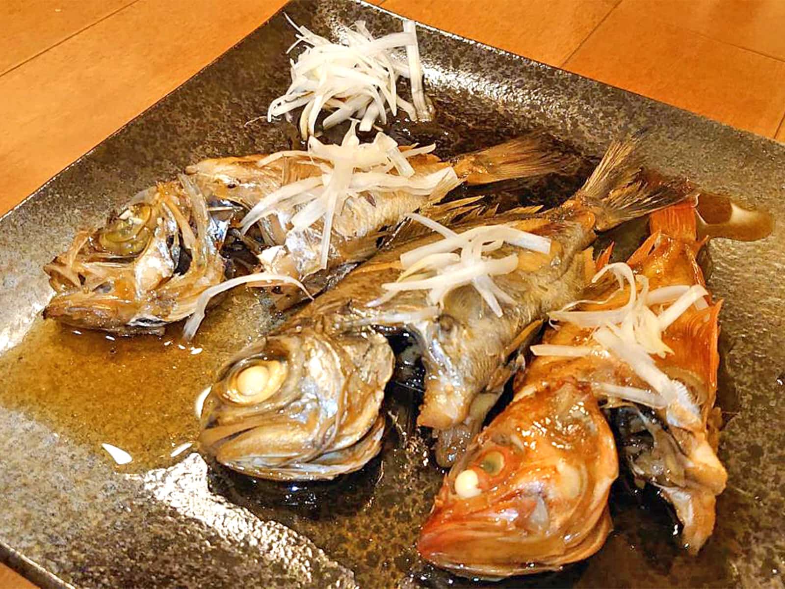 ギンメダイ・シロムツ・ユメカサゴの煮つけ