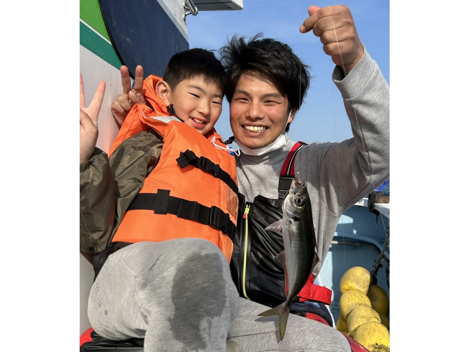 　　　　　　　　　　　　　お父さんとお子さんでダブルピース！