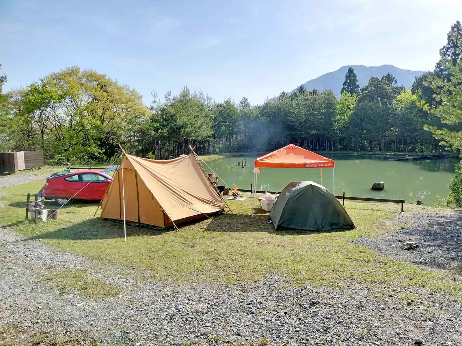 ここはキャンプも出来る。“釣り＆キャンプ”も楽しめるのだ