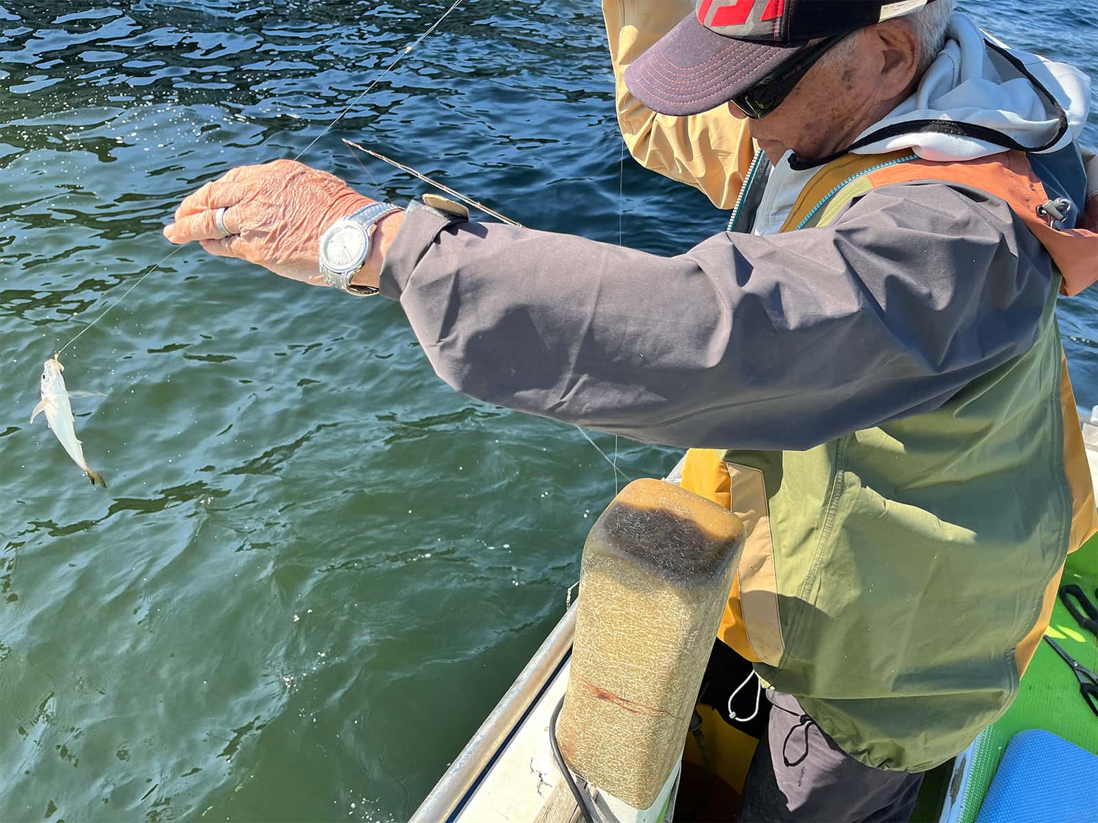 辛抱の釣りから一変、大いに気を吐いた