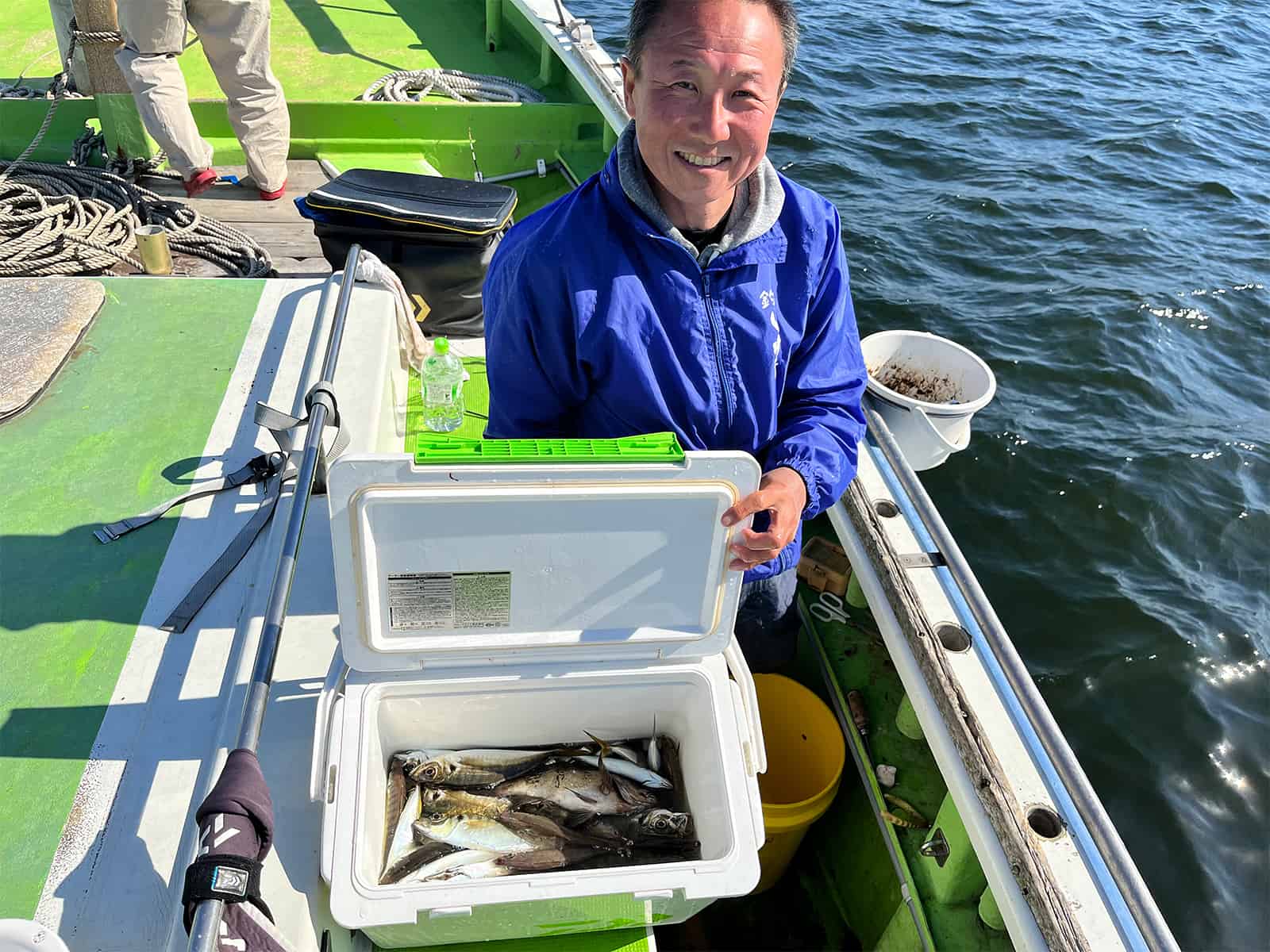 難しいながらもこの釣果、笑顔の沖上がり