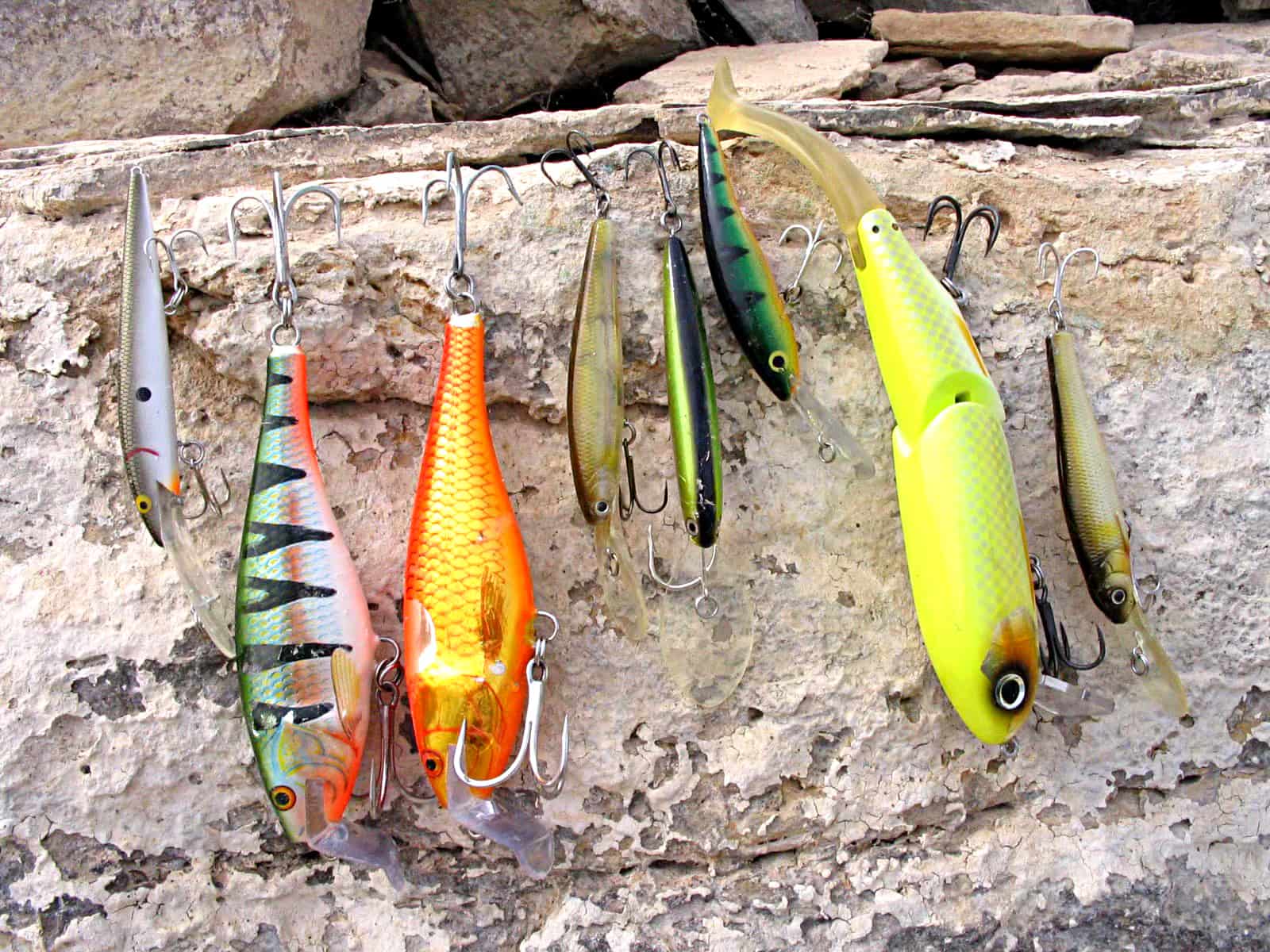 最大魚はオレンジのスーパーシャッドラップにて。全部素晴らしいルアーだよ！とキャプテンに褒められた