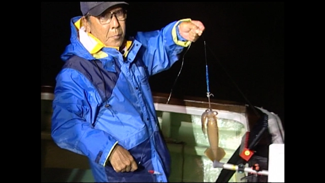 塩釜の夜釣り －スルメイカー
