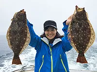 大漁！関東沖釣り爆釣会 その125 初心者入門に最適！銚子外川沖の夏ビラメ