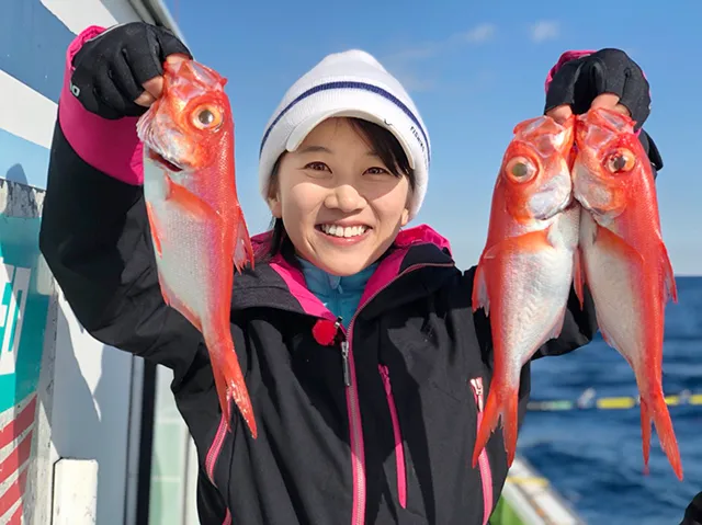 大漁！関東沖釣り爆釣会 その166 深海釣りに初挑戦！沖ノ瀬のキンメダイ