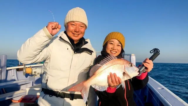 きょうも大漁！関東沖釣り爆釣会 2 千葉県大原沖のひとつテンヤマダイ