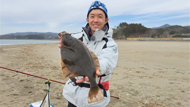 投げ釣りギャラリー 春の東北 花見カレイを求めて