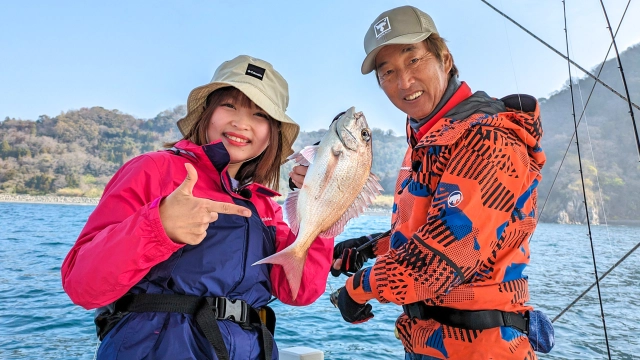 15 春の愛媛県・松山沖でノッコミの巨大マダイに挑戦