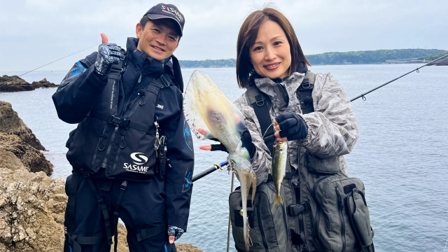 海釣りギャラリー ウキ釣りで狙うアオリイカ